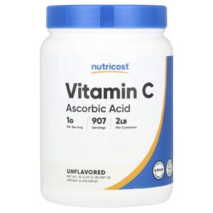 Nutricost Vitamina C Sem Sabor 907 g (324 oz)