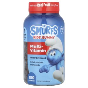 The Smurfs Kids Gummy Multi-Vitamin Ages 3+ Smurf Berry 100 Gummies