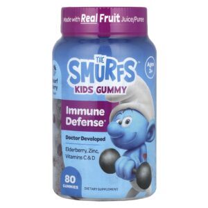 The Smurfs Kids Gummy Immune Defense Ages 3+ Smurf Berry 80 Gummies