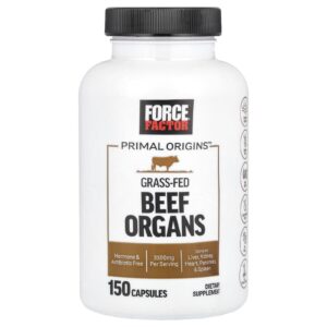 Force Factor Primal Origins™ Órgãos de Gado Criado no Pasto 150 Cápsulas