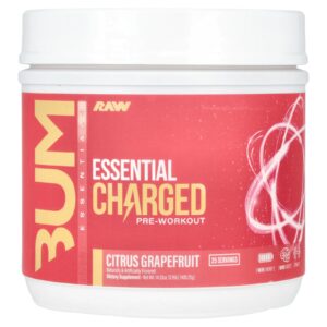 Raw Nutrition Bum Essentials Pré-treino Essencial Carregado Cítricos e Toranja 40625 g (1433 oz)