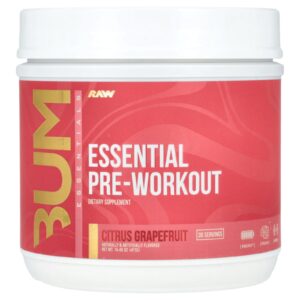 Raw Nutrition Bum Essentials Pré-treino Essencial Cítricos e Toranja 411 g (1449 oz)