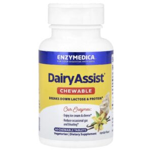 Enzymedica DairyAssist® Chewable Vanilla 60 Chewable Tablets
