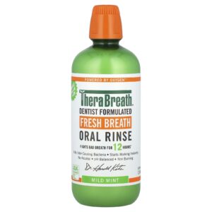 TheraBreath Enxaguante Bucal para um Hálito Fresco Menta Suave 1 l (338 fl oz)