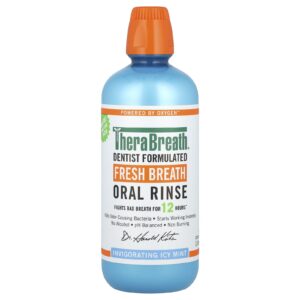 TheraBreath Enxaguante Bucal para um Hálito Fresco Menta Gelada Revigorante 1 l (338 fl oz)