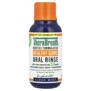 TheraBreath Enxaguante Bucal para Gomas Saudáveis Menta Pura 887 ml (3 fl oz)