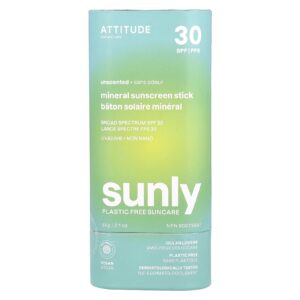 ATTITUDE Sunly Protetor Solar Mineral em Bastão FPS 30 Inodoro 60 g (21 oz)