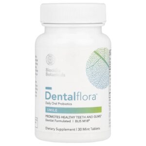 Biocidin Botanicals Dentalflora™ Probióticos Orais Diários 30 Comprimidos de Menta