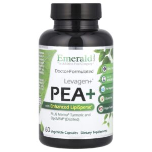 Emerald Laboratories Levagen+® Pea+ with Enhanced LipiSperse® 60 Vegetable Capsules