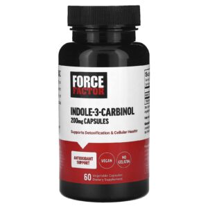Force Factor Indole-3-Carbinol 200 mg 60 Cápsulas Vegetais