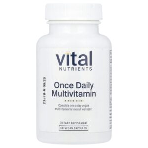 Vital Nutrients Uma Vez Multivitamínico ao Dia 60 Cápsulas Veganas