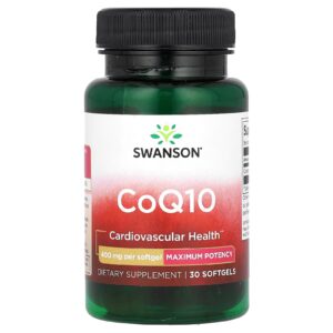 Swanson CoQ10 Potência Máxima 400 mg 30 Cápsulas Softgel
