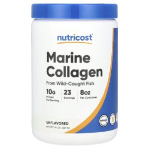 Nutricost Colágeno Marinho de Peixes Selvagens Sem Sabor 227 g (81 oz)