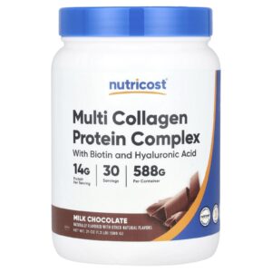 Nutricost Complexo Proteico Multicolágeno Chocolate ao Leite 588 g (13 lb)