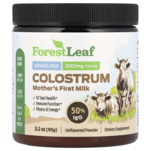 Forest Leaf Colostro em Pó Primeiro Leite Materno Sem Sabor 90 g (32 oz)