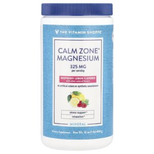 The Vitamin Shoppe Calm Zone® Magnésio Framboesa e Limão 450 g (16 oz)