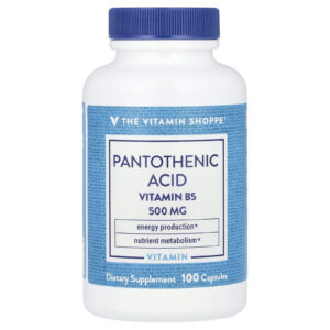 The Vitamin Shoppe Ácido Pantotênico Vitamina B5 100 Cápsulas