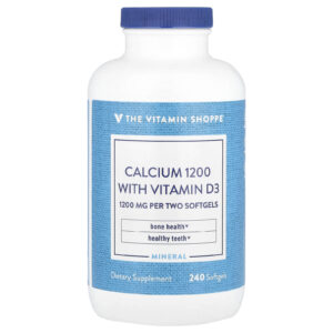 The Vitamin Shoppe Calcium1200 com Vitamina D3 240 Cápsulas Softgel