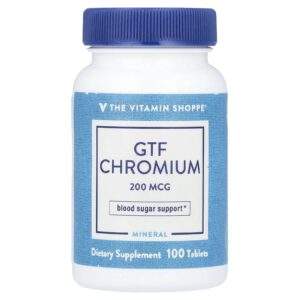 The Vitamin Shoppe GTF Cromo 200 mcg 100 Comprimidos