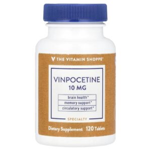 The Vitamin Shoppe Vimpocetina 10 mg 120 Comprimidos
