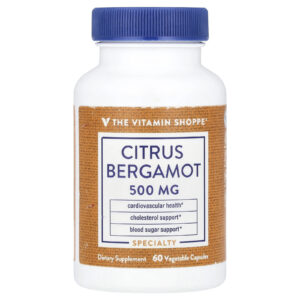 The Vitamin Shoppe Bergamota Cítrica 500 mg 60 Cápsulas Vegetais