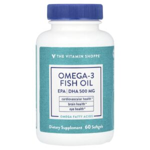 The Vitamin Shoppe Óleo de Peixe Ômega-3 1.000 mg 60 Cápsulas Softgel