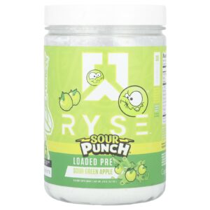 RYSE Loaded Pre Sour Punch® Maçã Verde Azeda 474 g (167 oz)
