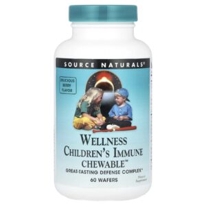 Source Naturals Wellness Childrens Immune Chewable™ Fruto Silvestre Delicioso 60 Wafers