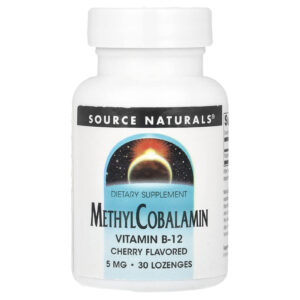 Source Naturals Mecobalamina Cereja 5 mg 30 Pastilhas