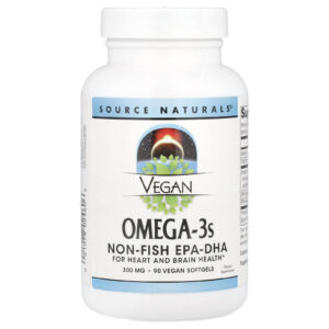 Source Naturals Ômega-3 Vegana 300 mg 90 Cápsulas Softgel Veganas