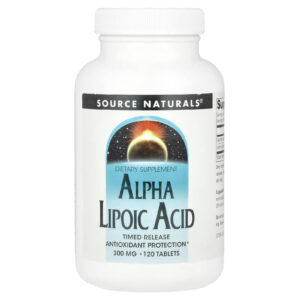 Source Naturals Ácido Tióctico Liberação Programada 120 Comprimidos