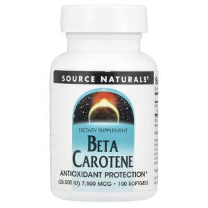 Source Naturals Betacaroteno 7.500 mcg (25.000 UI) 100 Cápsulas Softgel
