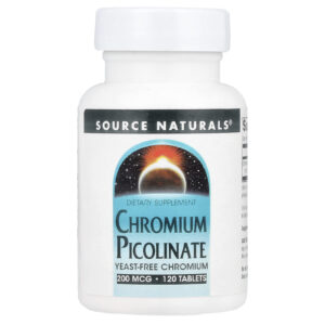 Source Naturals Picolinato de Cromo 200 mcg 120 Comprimidos