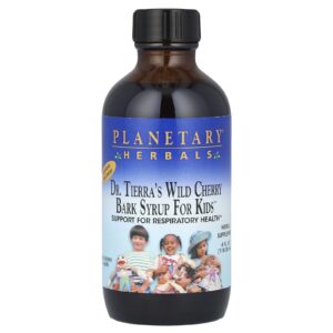 Planetary Herbals Dr. Tierras Xarope para Crianças com Casca de Cereja Silvestre Cereja Silvestre 11828 ml (4 fl oz)