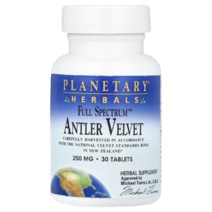 Planetary Herbals Full Spectrum™ Antler Velvet 30 Comprimidos (250 mg por Comprimido)