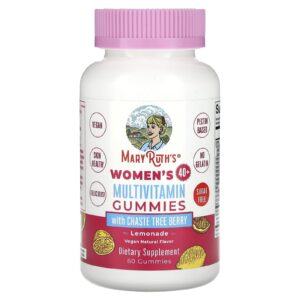 MaryRuths Gomas Multivitamínicas para Mulheres Acima de 40 Anos com Fruto Silvestre de Agnocasto Limonada 60 Gomas