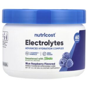 Nutricost Eletrólitos Complexo de Hidratação Avançado Framboesa Azul 234 g (84 oz)