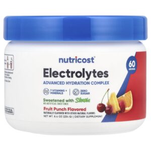 Nutricost Eletrólitos Complexo de Hidratação Avançado Ponche de Frutas 234 g (84 oz)