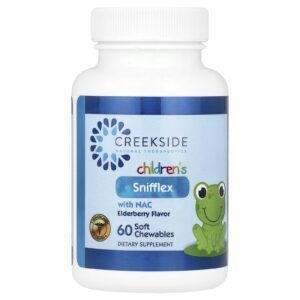 Creekside Natural Therapeutics Snifflex para Crianças com NAC Sabugueiro 60 Cápsulas Mastigáveis