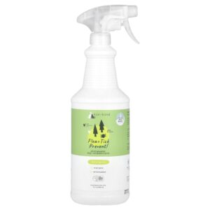 Kin+Kind Pulgas + Carrapatos Prevenir! Spray para Proteção de Gatos e Cães à Base de Plantas Capim-Limão 946 ml (32 fl oz)