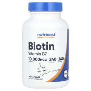 Nutricost Biotina 10.000 mcg 240 Cápsulas