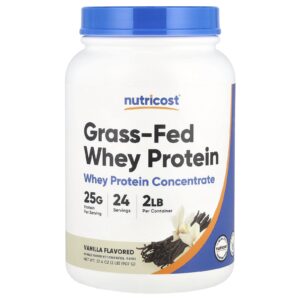 Nutricost Proteína Whey de Gado Criado no Pasto Baunilha 907 g (2 lb)