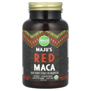 Maju Superfoods Maca-Peruana Vermelha Majus 1.000 mg 120 Cápsulas (500 mg por Cápsula)