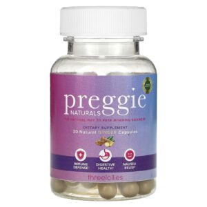 Preggie Gengibre Natural 30 Cápsulas (500 mg por Cápsula)