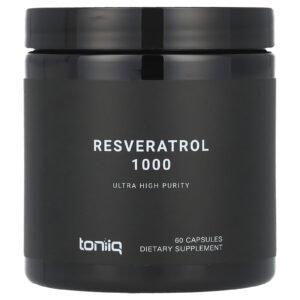 Toniiq Resveratrol 1000 60 Cápsulas (500 mg por Cápsula)