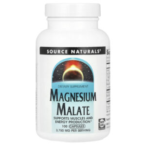 Source Naturals Malato de Magnésio 100 Cápsulas (625 mg por Cápsula)