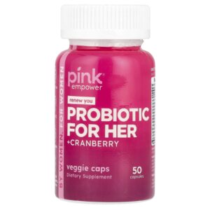 Pink Probiótico para Mulheres + Cranberry 50 Cápsulas