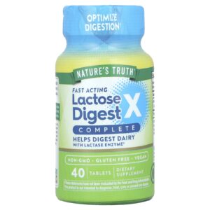 Natures Truth Lactose Digest X™ Completo de Ação Rápida 40 Comprimidos (90 mg por Comprimido)