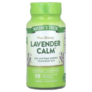 Natures Truth Lavanda Calm™ 50 Cápsulas Softgel de Liberação Rápida (80 mg por Cápsula Softgel)