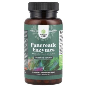 Natures Craft Enzimas Pancreáticas 60 Cápsulas (325 mg por Cápsula)